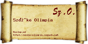 Szőke Olimpia névjegykártya