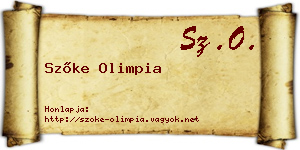 Szőke Olimpia névjegykártya