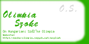 olimpia szoke business card